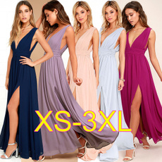 Deep V-Neck, Summer, hightsplit, slim