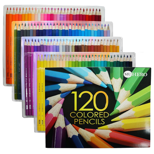 Professional wooden 120 Colored Pencils set Lapis De Cor school