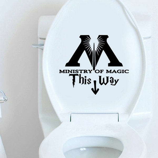 Inodoro Harry Potter calcomanías de vinilo Ministerio de Magia Vinilo Pegatina Calcomanía Inodoro Harry Potter calcomanías de vinilo Ministerio de Magia Vinilo Pegatina Calcomanía