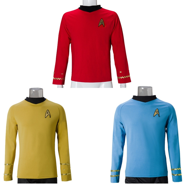 Details about   Star Trek Into Darkness Starfleet Captain Kirk Spock Costume Uniform Suit Shirt 