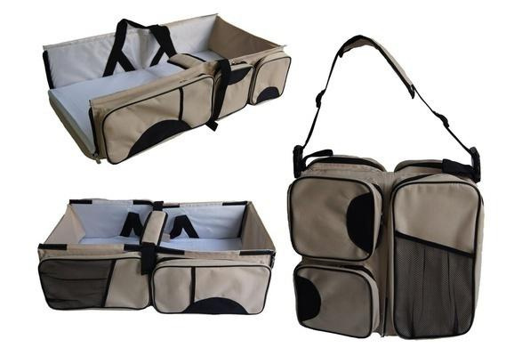 3 in 1 - Diaper Bag - Travel Bassinet - Change Station - (Cream) -  Multi-purpose #1 Boy Girl Newborn Baby Diaper Tote Bag Bed Nappy Infant  Carrycot