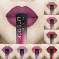 2017 Sexy 24 Hours Long Lasting Lip Makeup Wine Red  Matte Velvet Glossy Lip Gloss Lipstick Lip Cream for Women Lady(color:dark Red)