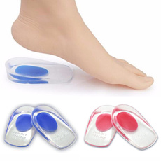 2 Pcs Silicone Increase Heel Support Soft Pad Cup Gel Shock Cushion Orthotic Insole Plantar Care Half-height Increase Insole Feet Care
