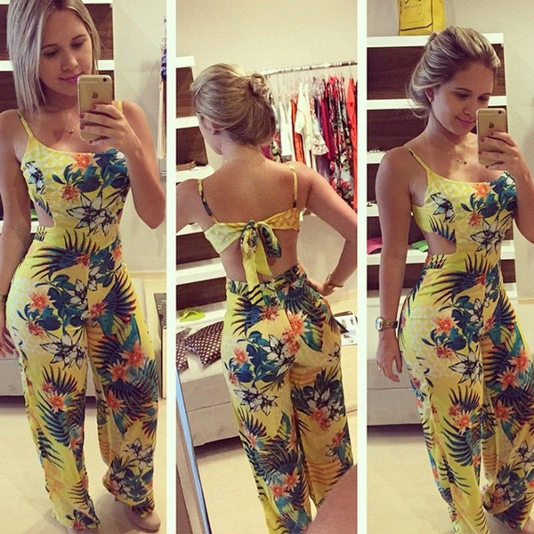 Long Summer Rompers Womens Jumpsuit 