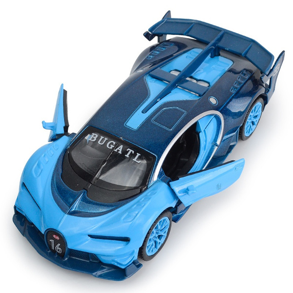 1 32 Bugatti Vision Gt Toy Sound Light Diecast Pull Back Collection Model Gift Wish