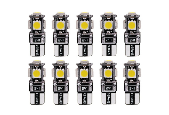 Canbus White Blue Red Yellow Green T10 5smd 5050 Led Car Light W5w 194 241  Error Bulbs