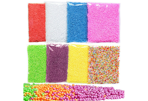 couleur mixte Healifty 2 g Foam Beads Mini polystyrène pour enfants Making Art DIY 