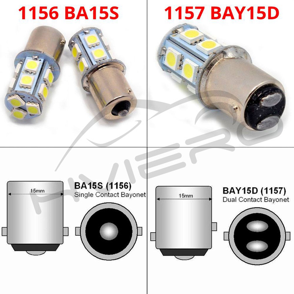 100pcs P21W LED Bulb Set - 1157 Bay15d 1156 BA15S, 12 Chips, Car Interior  Light, Parking Reverse Back Brake Lamp, 12V