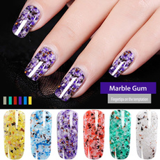 6 color Marble Series Sequins Glitter Gel Mirror Nail Polish