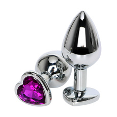 Heart Shaped Annal Plug Stainless Steel Jewelry  Toys for Woman Men Crystal  Plug Erotic Prostate Massage