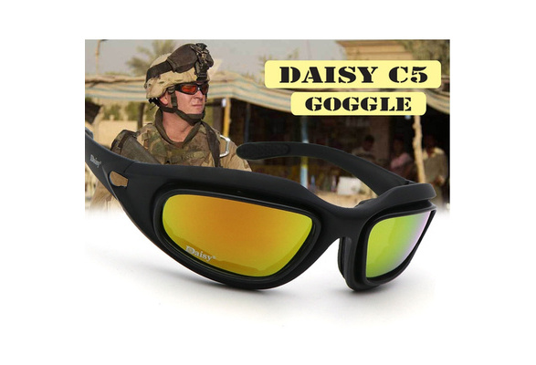 Tactical Sunglasses Army Eyewear Goggles Military Daisy C5 Glasses Fast 