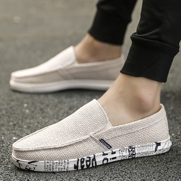 Men Shoe Canvas Shoes Summer New Mesh Zapatos Hombre Mens Fashion Zapatos Casual Youth Man Slip on