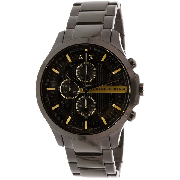Armani Exchange Men's Hampton AX2164 Black Stainless-Steel Plated Japanese  Quartz Sport Watch