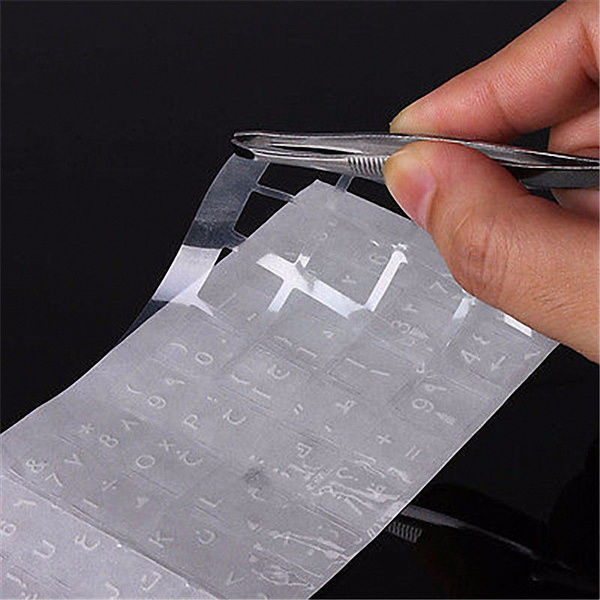 Arabic Keyboard Sticker White letters No reflection Best Quality Non-transparent 