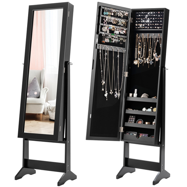 mirror with jewelry storage