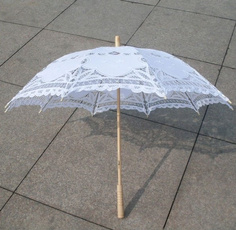 Fashion, Umbrella, Lace, white