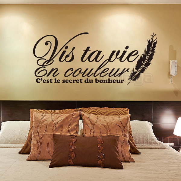 Wall Stickers Muraux French Citation Vis Ta Vie En Couleur 40cmx95cm Wish