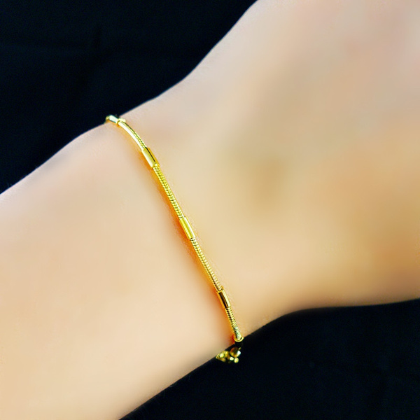 snake chain bracelet 24k yellow gold 