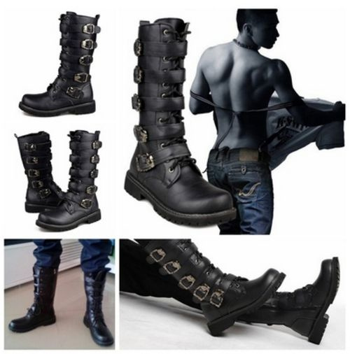 retro combat boots