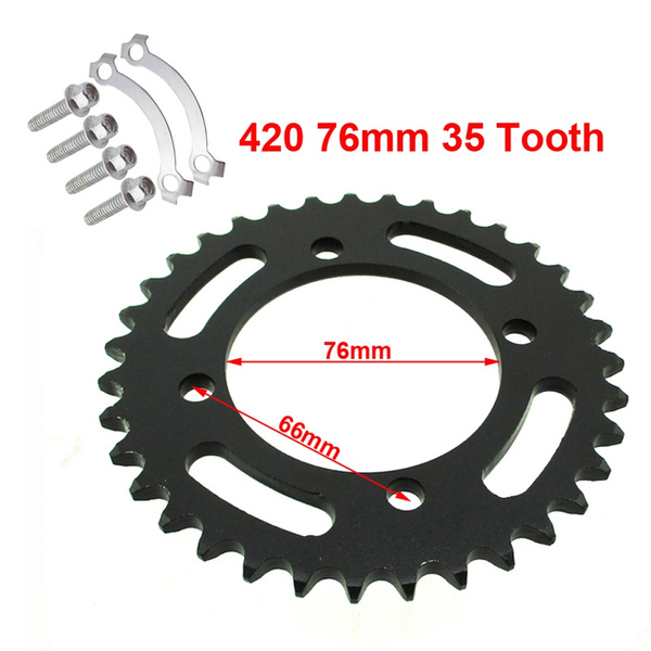 FishMotor 420 76mm 35 Tooth Rear Chain Sprocket For Chinese 50cc