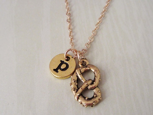 monogram, giftsforfoodlover, Jewelry, gold