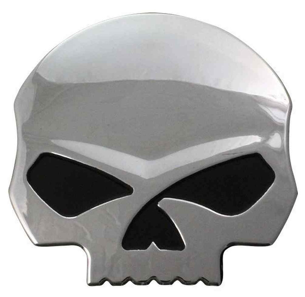 Harley-davidson Willie G Skull Chrome Finish Hard Plastic Decal 