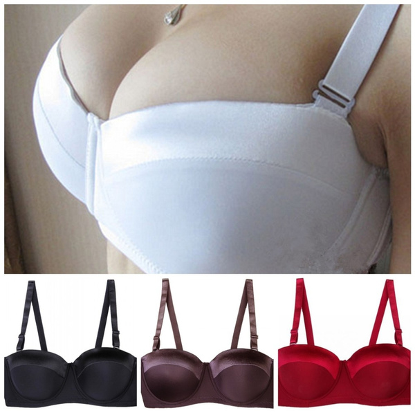 Women Sexy 34-46 C/D 1/2 Cup Strapless Multiway Bra Plus Size H059