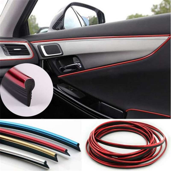 5M Universal Car-Styling Accessories Flexible Car Interior Decoration  Moulding Trim Strips Line DIY Stickers