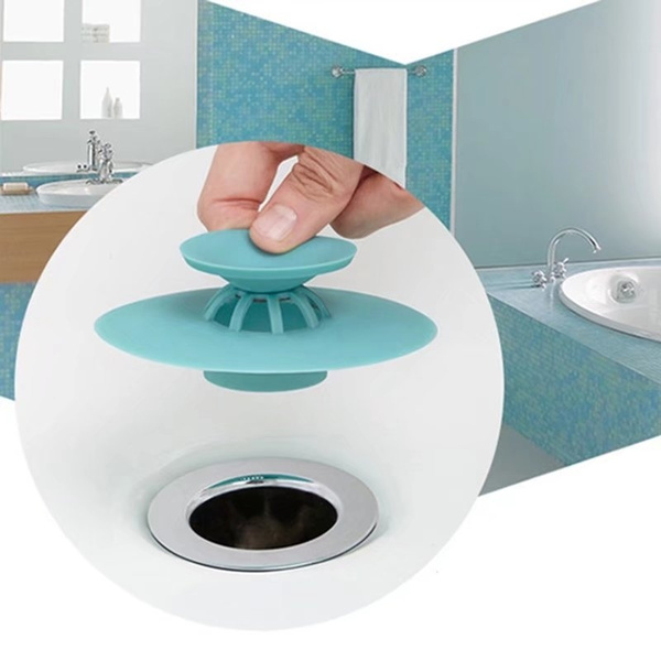 Sink Bathtub Drain Protector 2 IN 1 Floor Silicone Drain Stopper Deodorant 