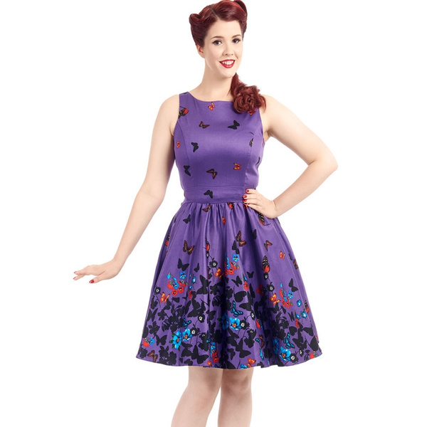 Purple Rockabilly Dress