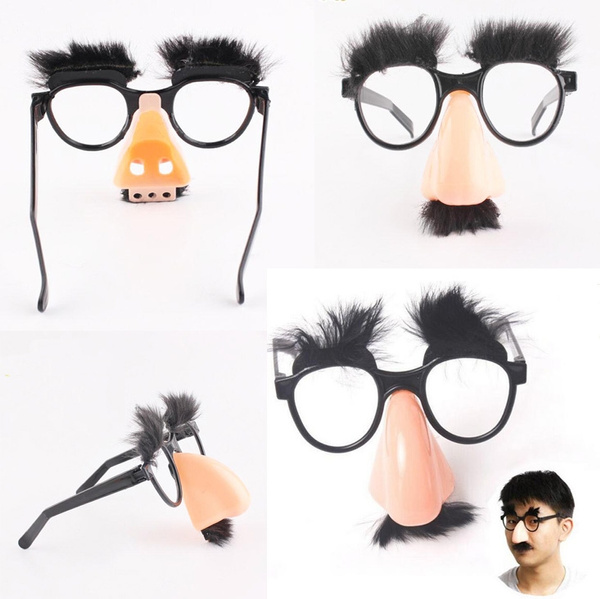 Halloween Christmas Christmas April Fool's Day-produkter Funny Riding  Cosplay Halloween Party Big Nose Beard Glasses Face Mask Props Funny Party  Glasses with Big Nose and Mustache Eyebrows Halloween Glasses Interessante  rekvisitter Bursdagsfest