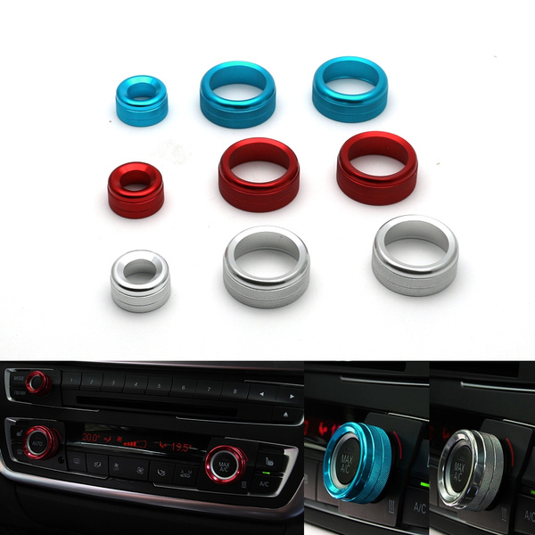 Silver AC Control Radio Volume Knob Ring Covers For BMW 1 2 3 3GT 4 Series Silver AC Control Radio Volume Knob Ring Covers For BMW 1 2 3 3GT 4 Series