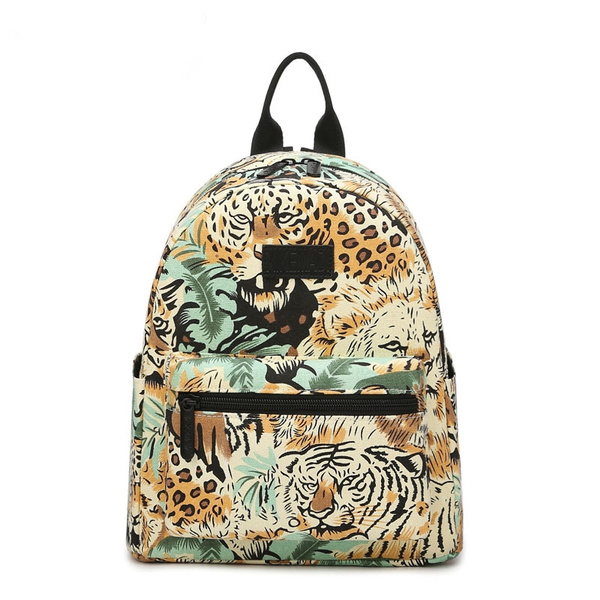 Women's Fashion Backpack Tiger Print Laptop Backpacks Canvas Rucksack ...