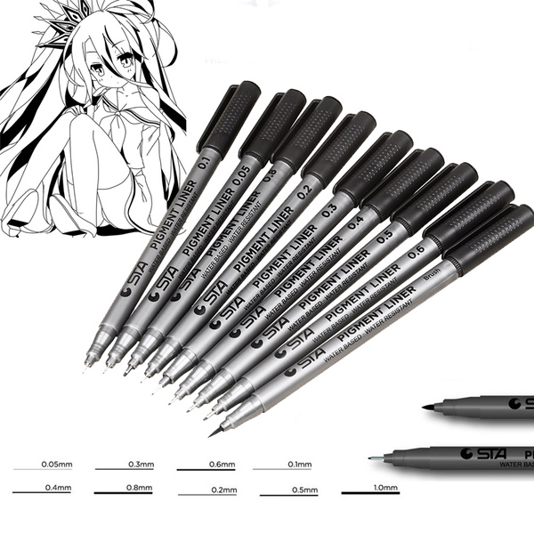 9pcs Drawing Pens Set, Art Pens, Ink Pens For Drawing, Sketching