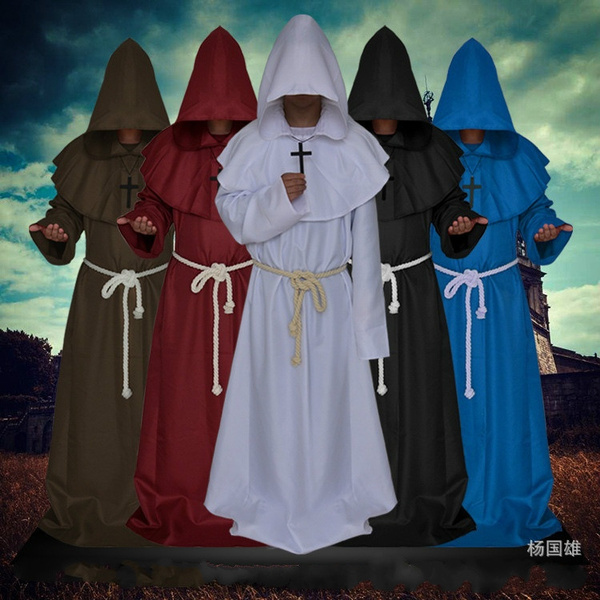 Halloween Cosplay Costume Medieval Monks Robes Wizards Priests ...