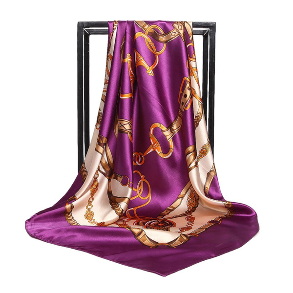 Silk Scarves Women Luxury, Satin Shawl Hijab Bandana
