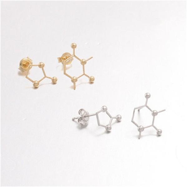 choice of all Caffeine Molecule Earrings Organic Chemistry Jewelry for Science Lovers and Science Major Happiness Neurotransmitter Earrings