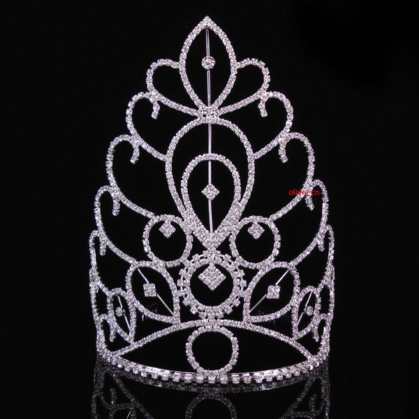 18cm High Large Full Crystal Wedding Bridal Party Pageant Prom Tiara