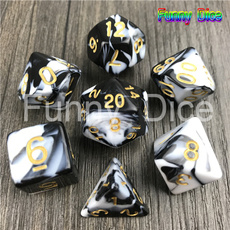 mixedcolordice, Dice, diceset, whiteampblackdice