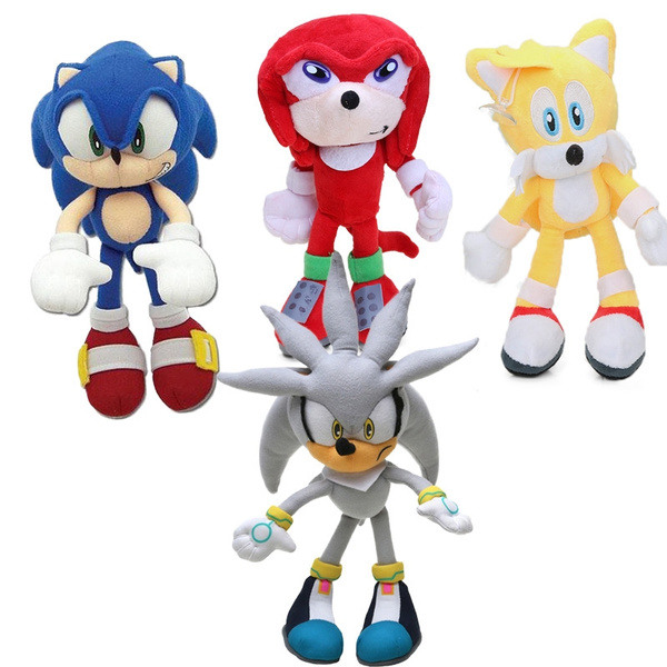 4pcs Lot cm Classic Super Sonic Plush Toys 25th Anniversary The Hedgehog Knuckle Tails Soft Dolls Wish