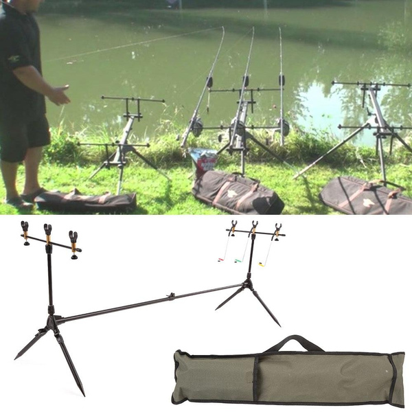 Lixada Adjustable Retractable Carp Fishing Rod Pod Stand Holder Fishing  Pole Pod Stand Fishing Tackle Fishing Accessory