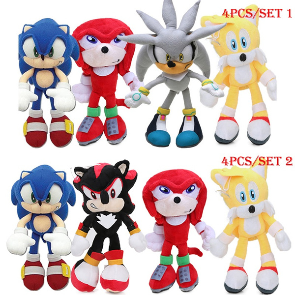 Shadow Stuffed Animals Plush Pillow Gift for Kids 12 inch Tails Knuckles Plush Toy 