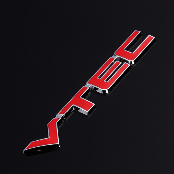 For Honda Red Metal VTEC Logo Chrome Emblem Car Letter Sticker Auto Fender Decal