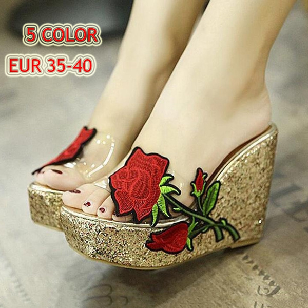 sequin platform shoes