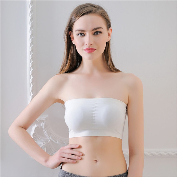 Lady Boob Tube Top Cropped Women top bra; Lace Stretch Strapless