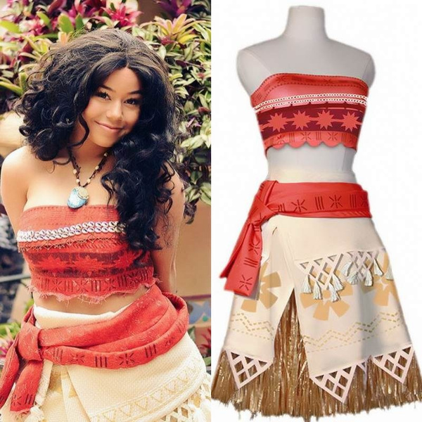 Girls Womens Princess Cosplay Costume Set for Polynesian Ladies OCEAN ...