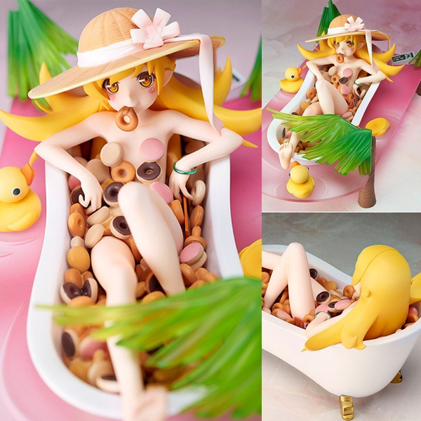 Arrival Cute 8 Bakemonogatari Oshino Shinobu Donut Doughnut Version 1 8 Scale Bathtub Pvc Action Figure Model Toy Gift Wish