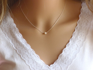 Necklace, Jewelry, freshwaterpearlpearljewelry, white