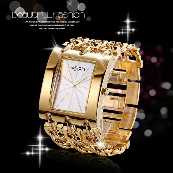 Weiqin Quarz Damen Kettenarmband Uhren Weibliche Quadratische Zifferblatt Rose Gold Armreif Uhren Damenuhr Mode Kleid Armbanduhr Madchen Wish
