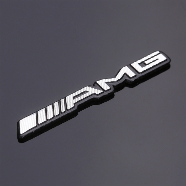 3D Metal Car Emblem Finish AMG Badge Decal Mini Sticker Use For Benz